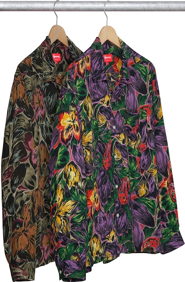 Painted Floral Rayon Shirt